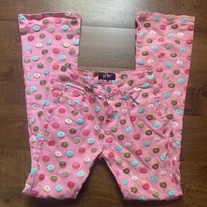 Fallon Taylor ranch dress'n donut print pink flared jeans retired pattern